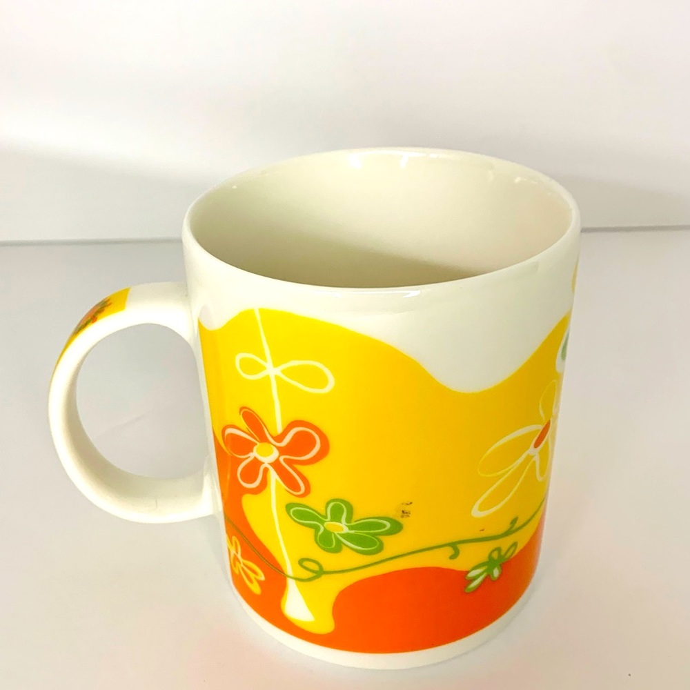 Vintage Starbucks Retro design orange green yellow coffee cup mug. 14oz